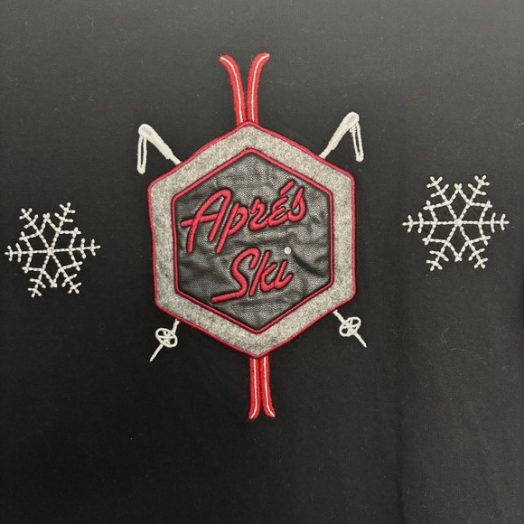 Alp N Rock Raglan Sleeve Tee Appliqué Patches Luxury Sportswear Apres Ski M - Picture 2 of 10